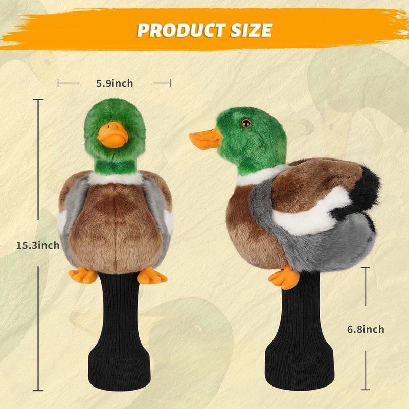 Big Crazy Funny Driver Headcover, Plush Golf Club Covers Long Neck, Animal Headcover, Soft Mallard Duck Rabbit Bunny Owl Fish Headcovers for Golf Clubs Fits Men and Women, Driver Headcover Animal for Present - Image 5